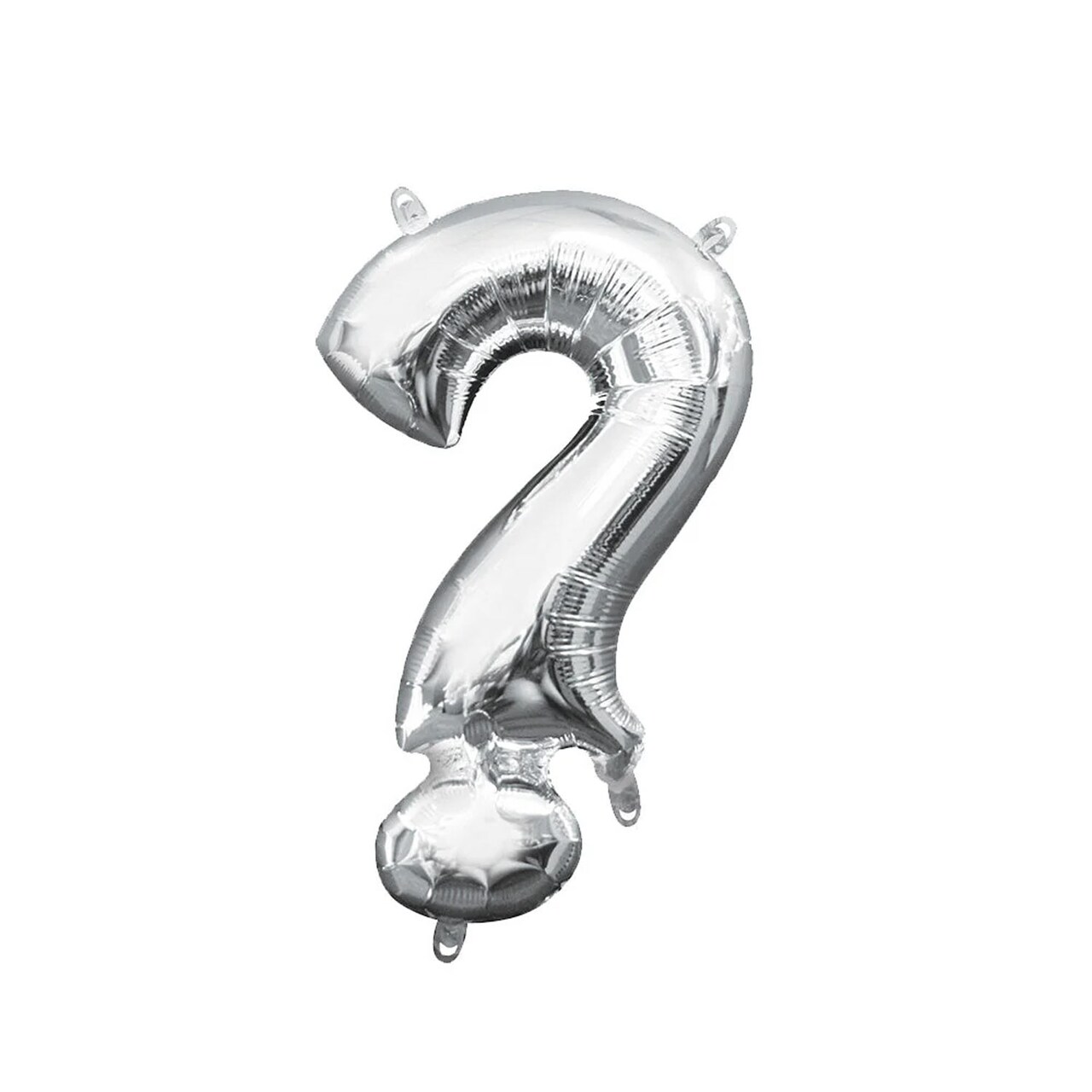 Anagram® 16" Silver Question Mark Balloon Air Fill Only Foil Mylar